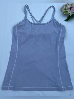 Lilac Strappy Active Tank Top Lululemon 8 Free To Be Tank